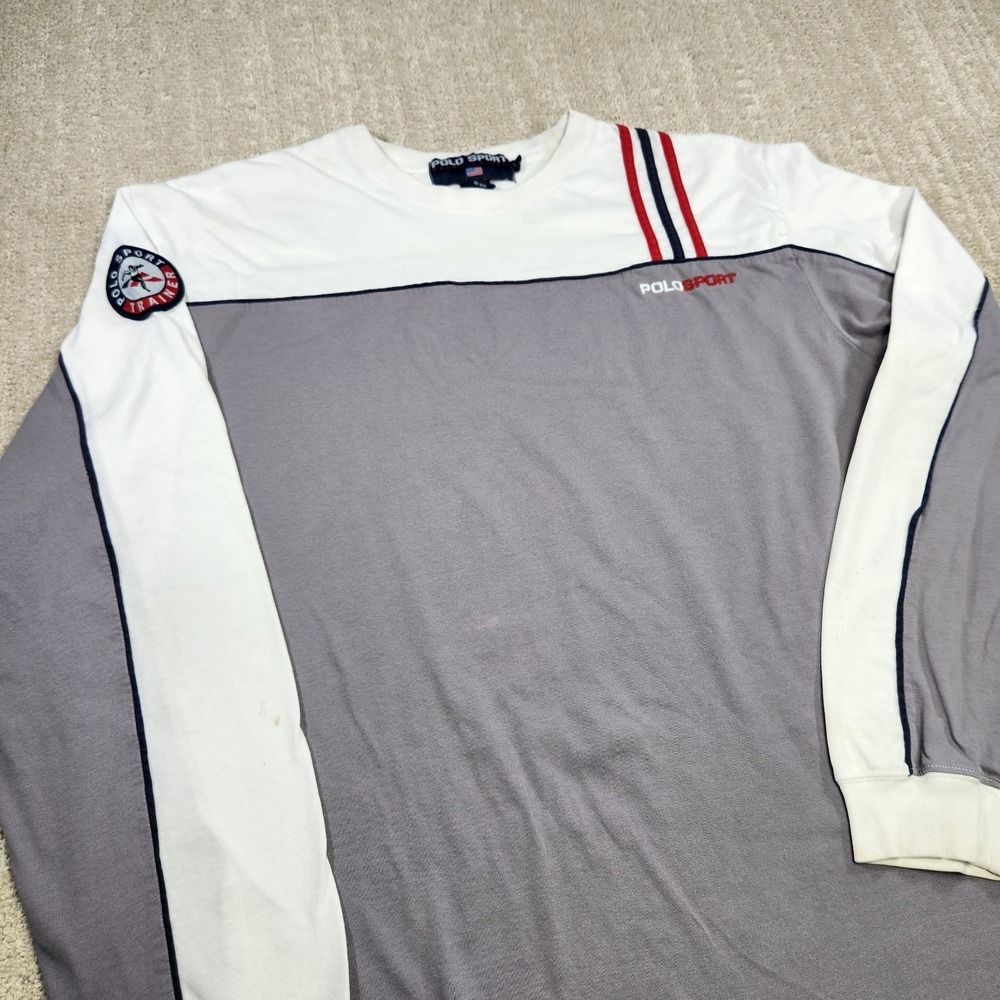 Vintage Polo Sport Ralph Lauren Shirt Men Large Trainer USA Olympics Stadium